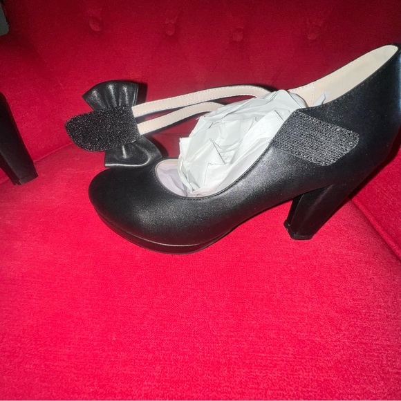 NWOB***ODETINE/Platform Block High Heel Bow Mary Janes Ankle Strap/ SIZE 40/9 - Picture 9 of 9